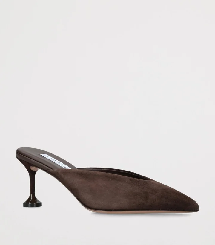 Aquazzura Suede Bisous Pumps 65 - Image 3
