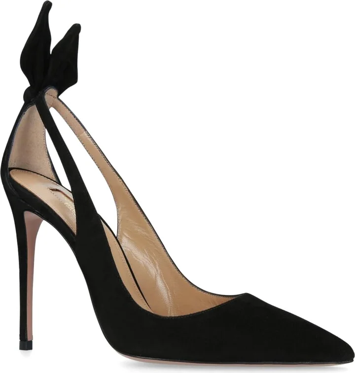 Aquazzura Suede Bow Tie Pumps 105