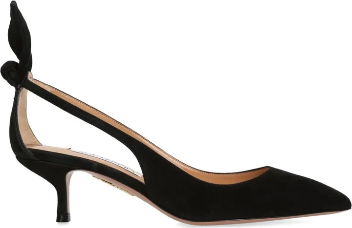 Aquazzura Suede Bow Tie Pumps 50