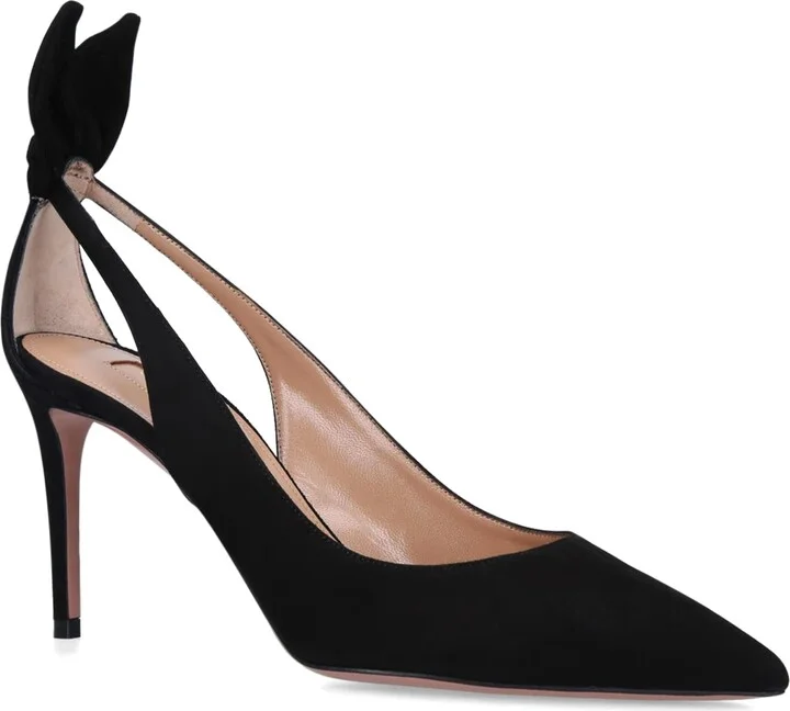 Aquazzura Suede Bow Tie Pumps 85