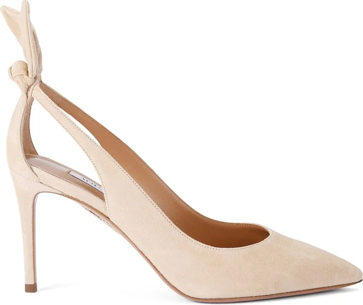 Aquazzura Suede Bow Tie Pumps 85