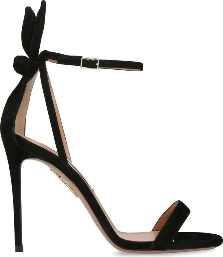 Aquazzura Suede Bow Tie Sandals 105