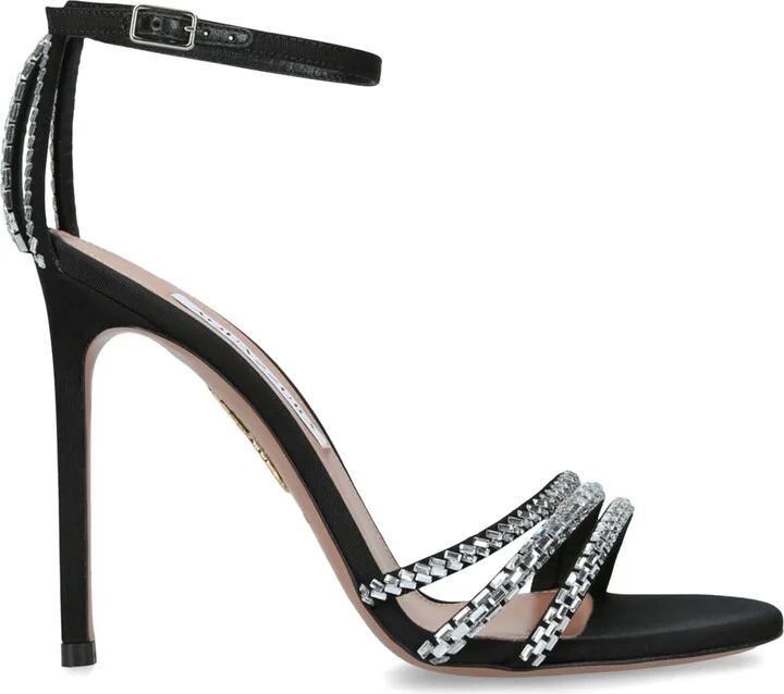 Aquazzura Suede Embellished Milagros Sandals 105