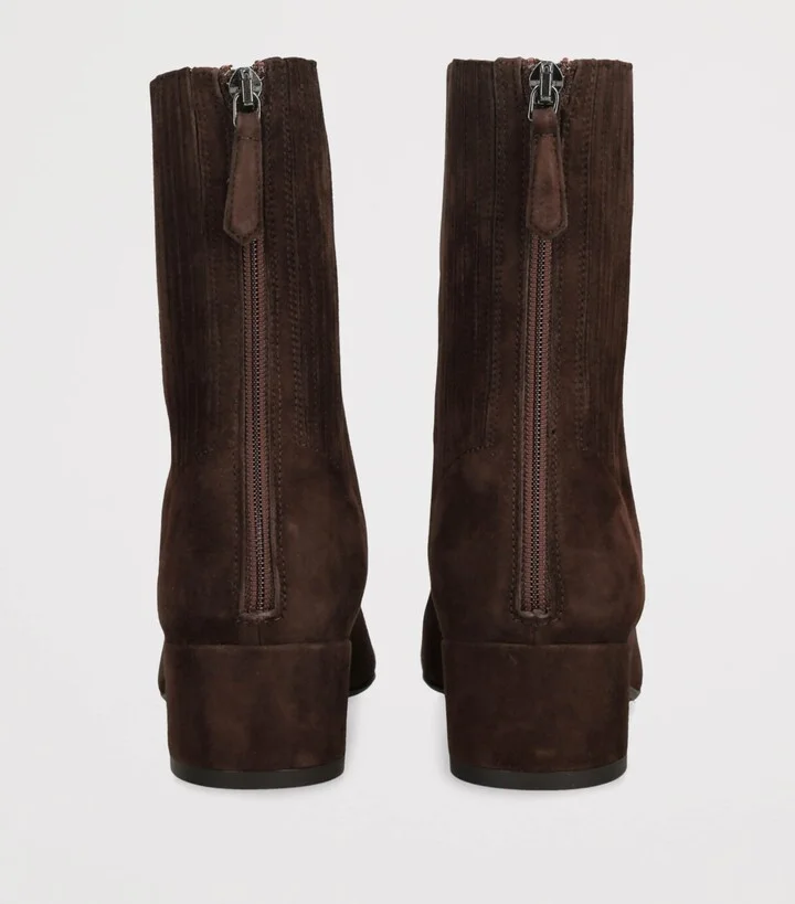 Aquazzura Suede Saint Honor Ankle Boots 35 - Image 2