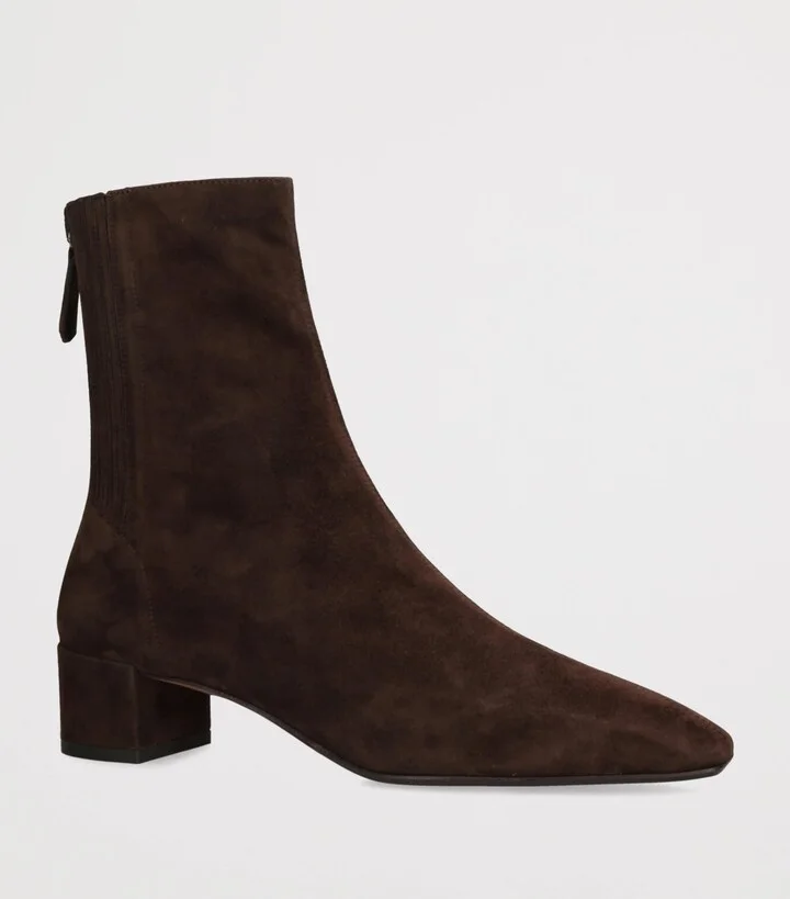 Aquazzura Suede Saint Honor Ankle Boots 35 - Image 3