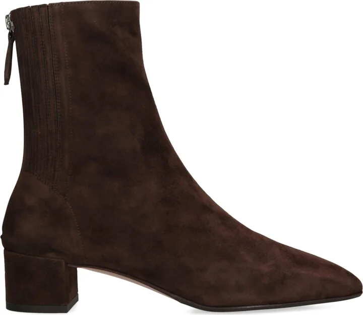 Aquazzura Suede Saint Honor Ankle Boots 35