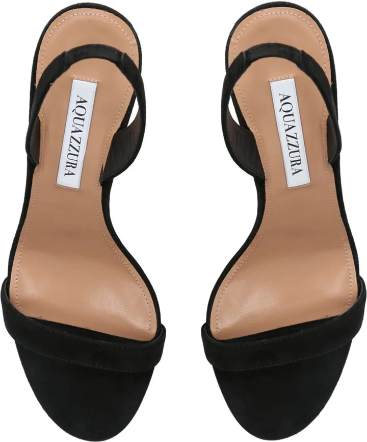 Aquazzura Suede So Nude Block Sandals 85 - Image 3
