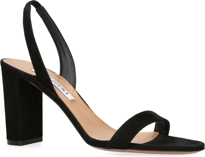 Aquazzura Suede So Nude Slingback Sandals 85 - Image 3