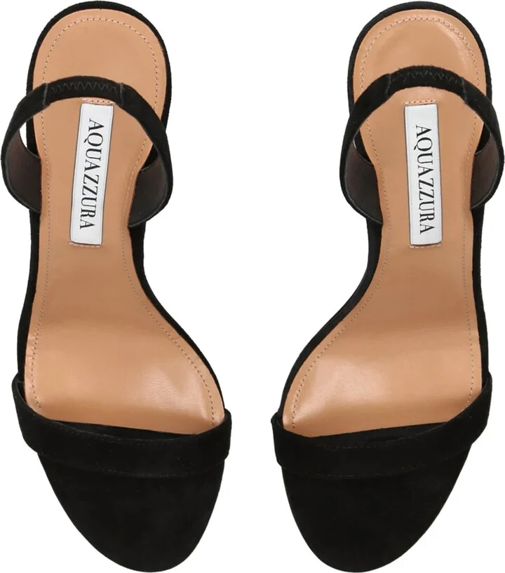Aquazzura Suede So Nude Slingback Sandals 85 - Image 4