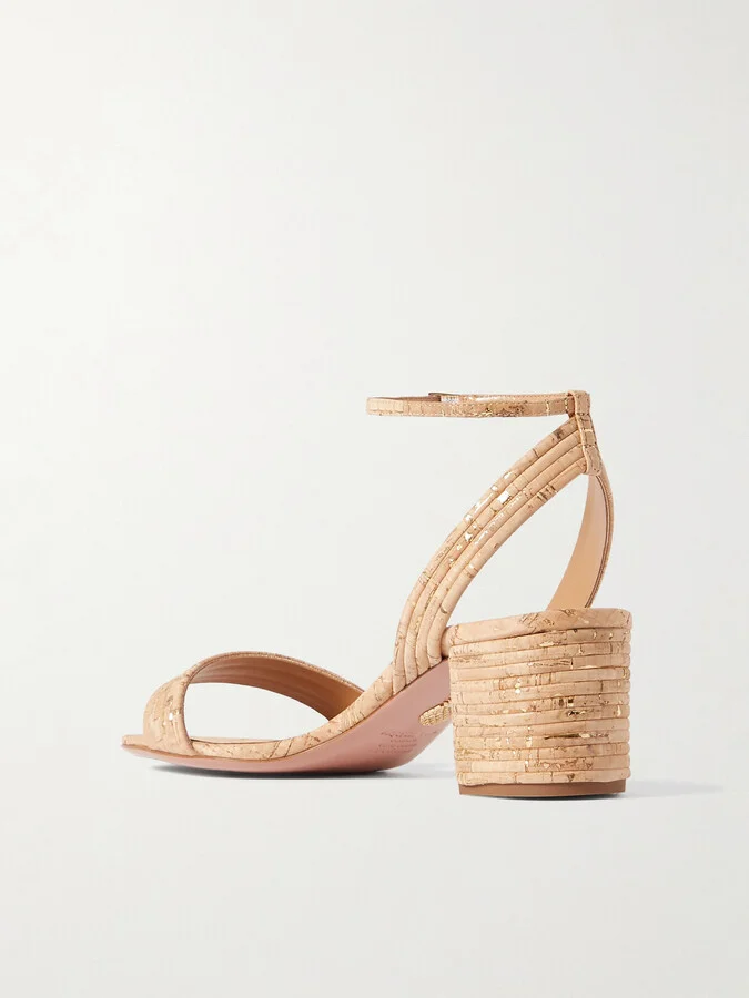 Aquazzura - Sundance 50 Cork Sandals - Neutrals - Image 3