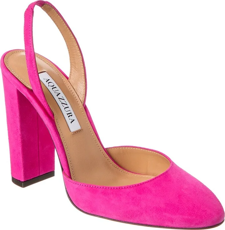 Aquazzura Talita 105 Suede Slingback Pump