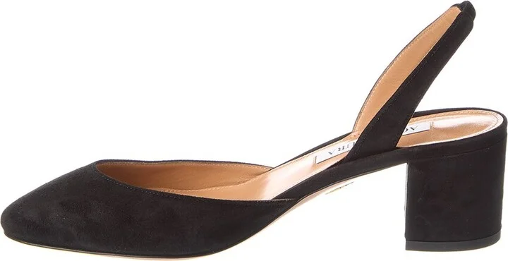 Aquazzura Talita 50 Suede Slingback Pump - Image 2