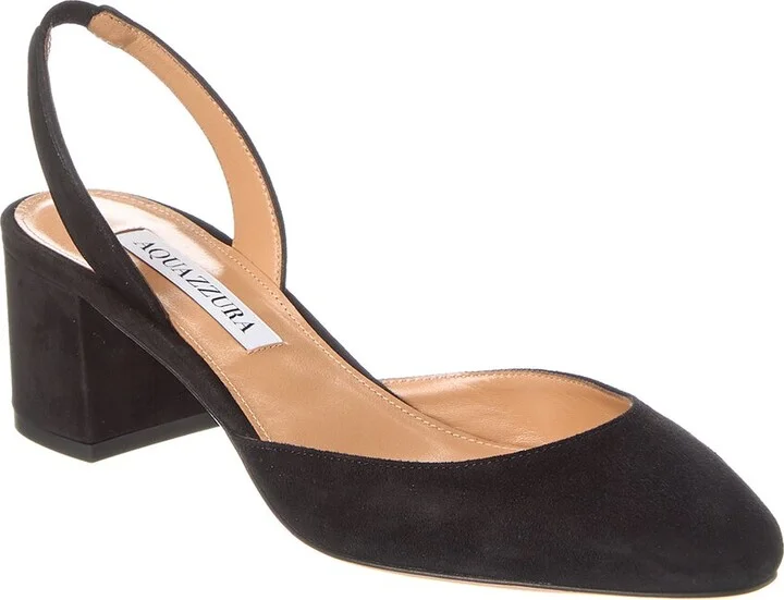Aquazzura Talita 50 Suede Slingback Pump