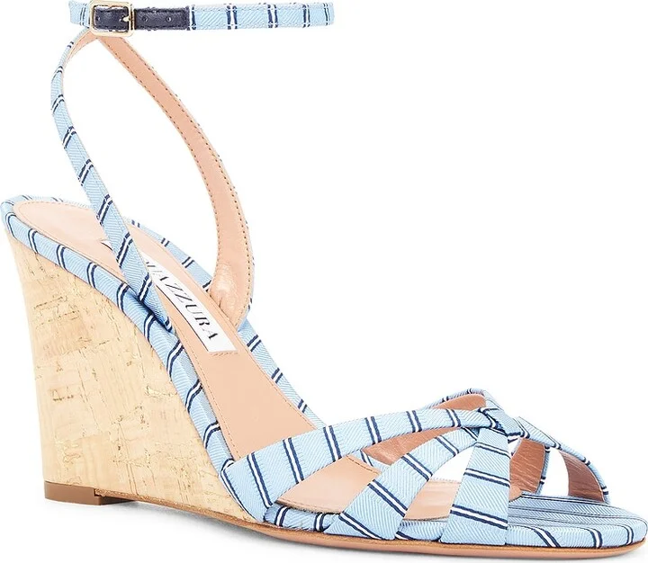 Aquazzura Tati 85 Wedge in Blue - Image 2