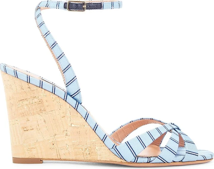 Aquazzura Tati 85 Wedge in Blue