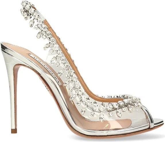 Aquazzura Temptation Embellished Slingback Sandals