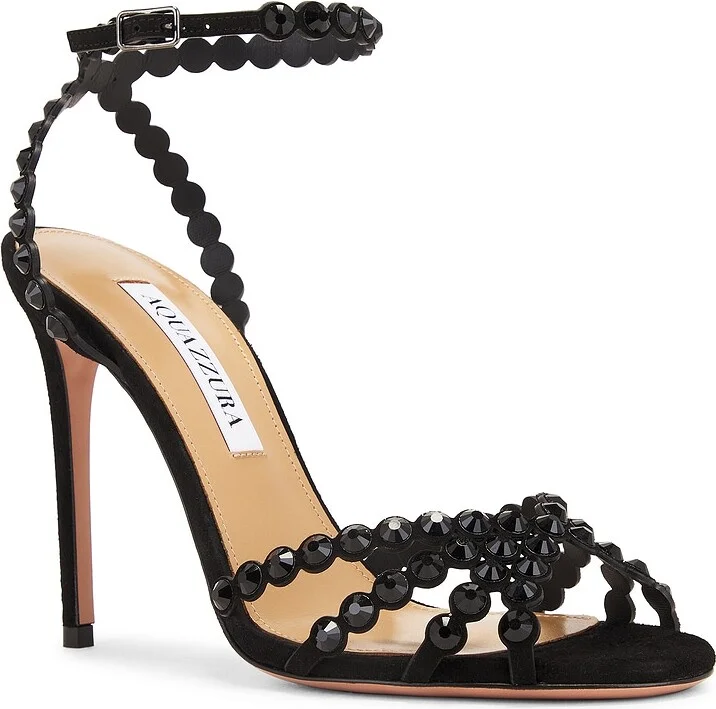 Aquazzura Tequila 105 Sandal in Black - Image 2