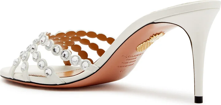 Aquazzura Tequila 75 Leather Mules - Image 2