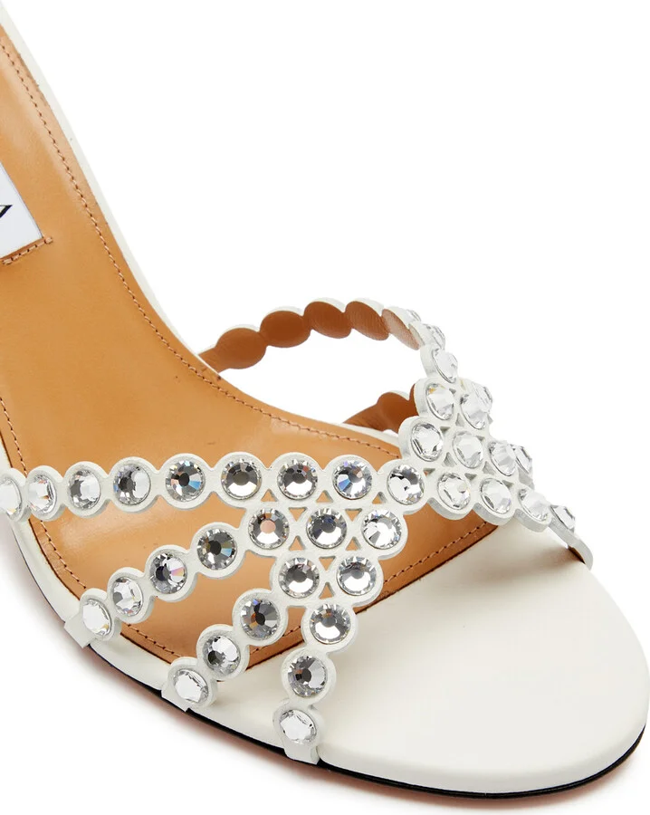 Aquazzura Tequila 75 Leather Mules - Image 3