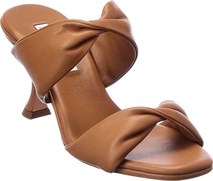 Aquazzura Twist 75 Leather Sandal
