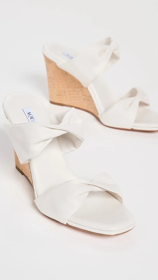 Aquazzura Twist Wedge 85mm Sandals - Image 3