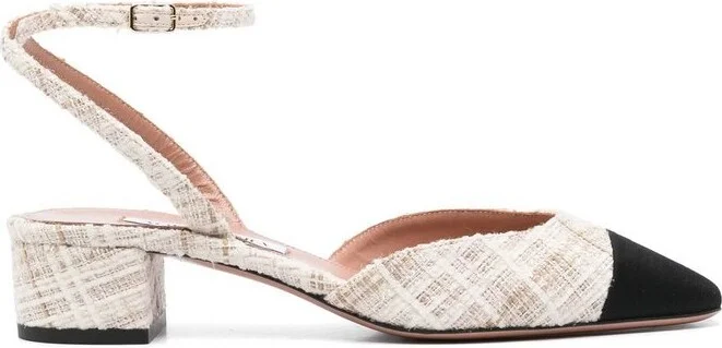 Aquazzura Two-Toned Square Toe Pumps