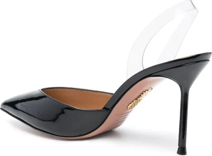 Aquazzura V Plexi Sling 85 Shoes - Image 3