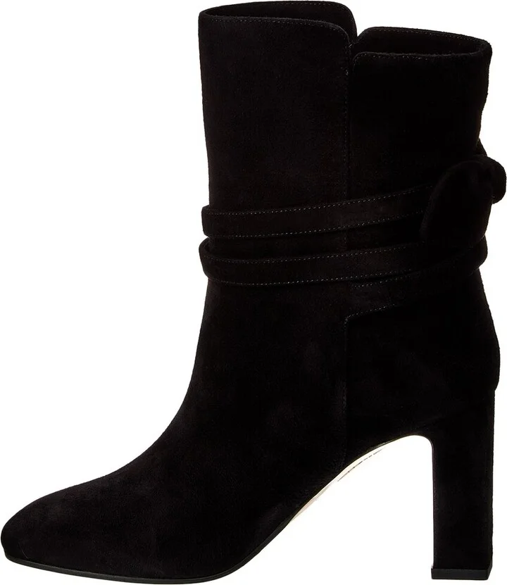 Aquazzura Very Bow Tie 85 Suede Bootie - Image 2