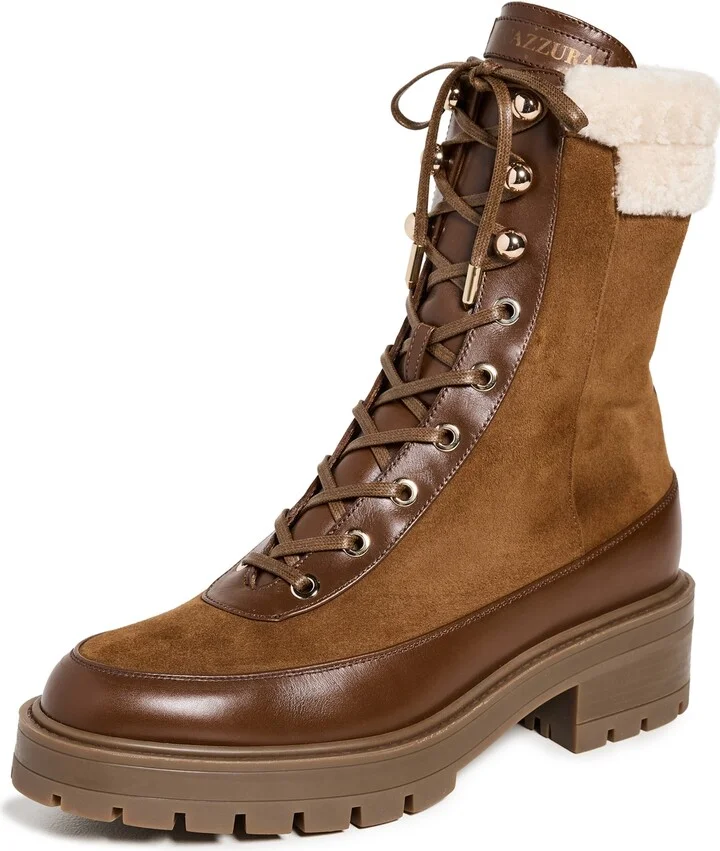 Aquazzura Very Cortina Shearling Booties