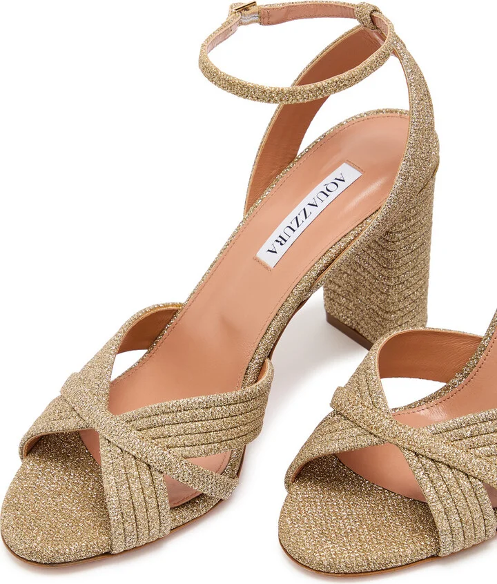 Aquazzura Very Sundance 85 Glittered Sandals - Image 3