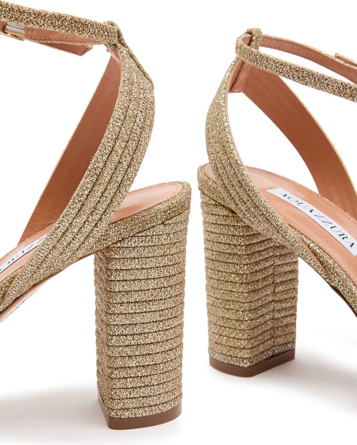 Aquazzura Very Sundance 85 Glittered Sandals - Image 4