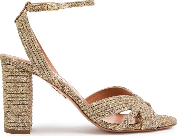 Aquazzura Very Sundance 85 Glittered Sandals