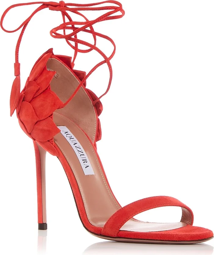 Aquazzura Women's Hibiscus Ankle Tie Sandals