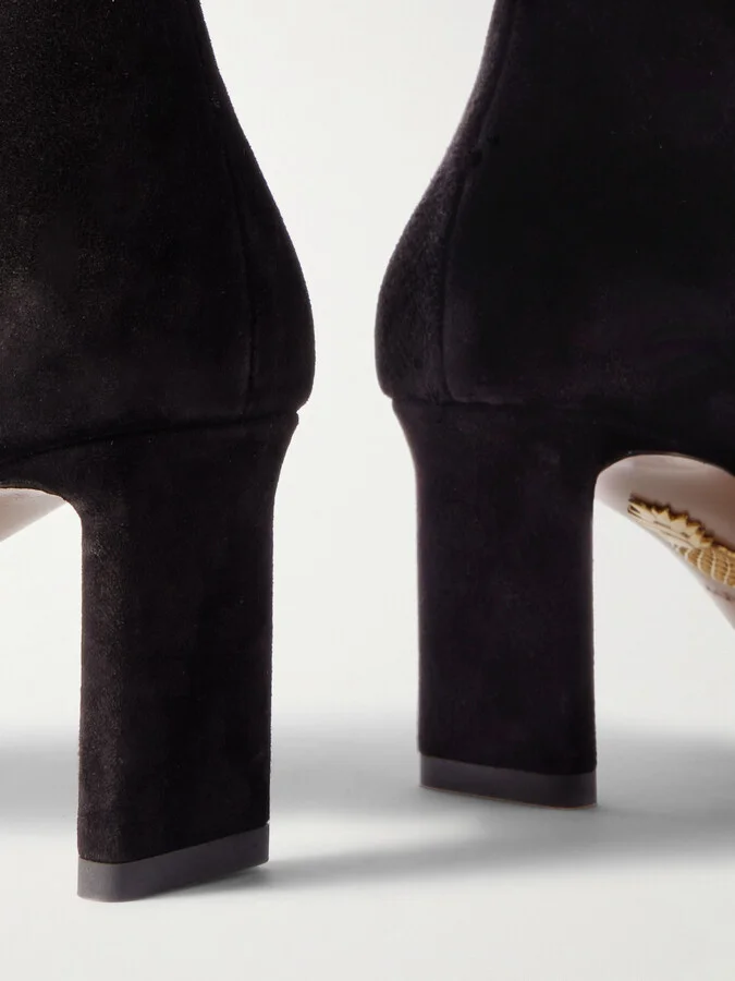 Aquazzura - Zenn 65 Suede Knee Boots - Black - Image 4