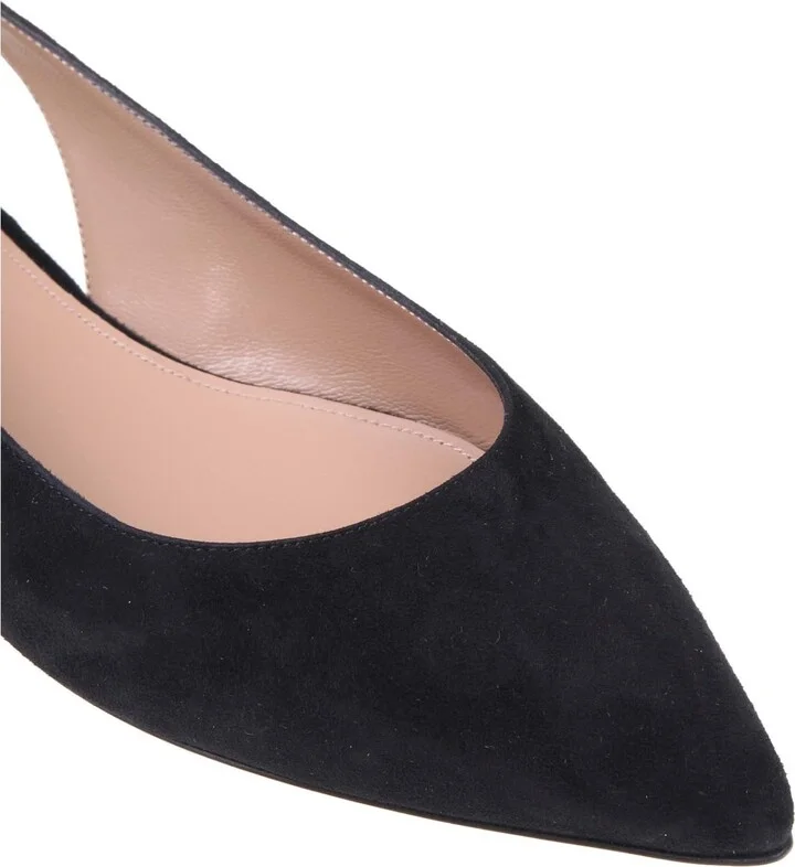 Aquazzurra Bow Tie Ballerina In Black Suede - Image 4