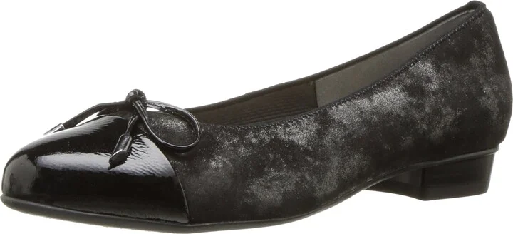 Black Metallic/Patent Toe