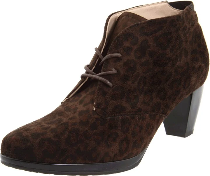 Brown Suede Leopard Print