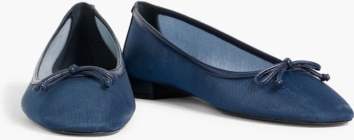Arabella bow-detailed mesh ballet flats - Image 2