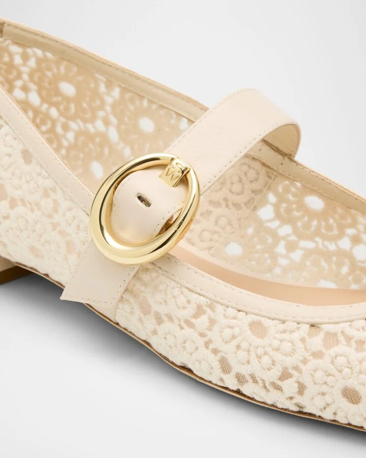 Arabella Cotton Mary Jane Ballerina Flats - Image 4