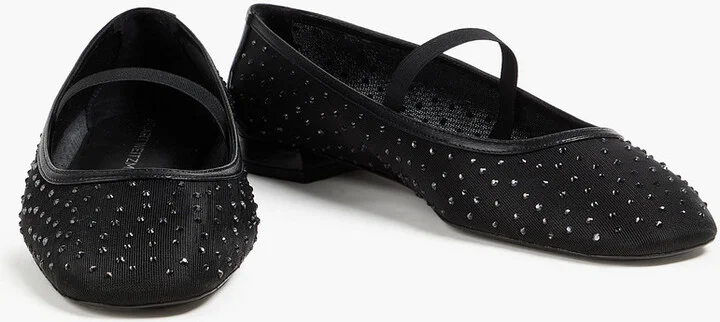 Arabella crystal-embellished mesh Mary Jane flats - Image 3