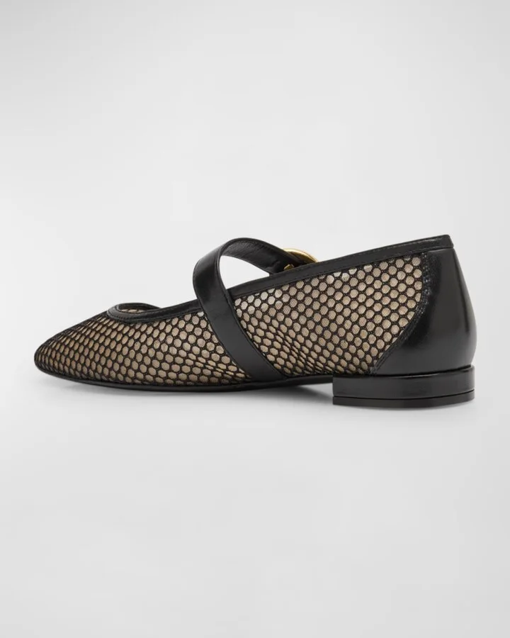 Arabella Mesh Mary Jane Ballerina Flats - Image 2