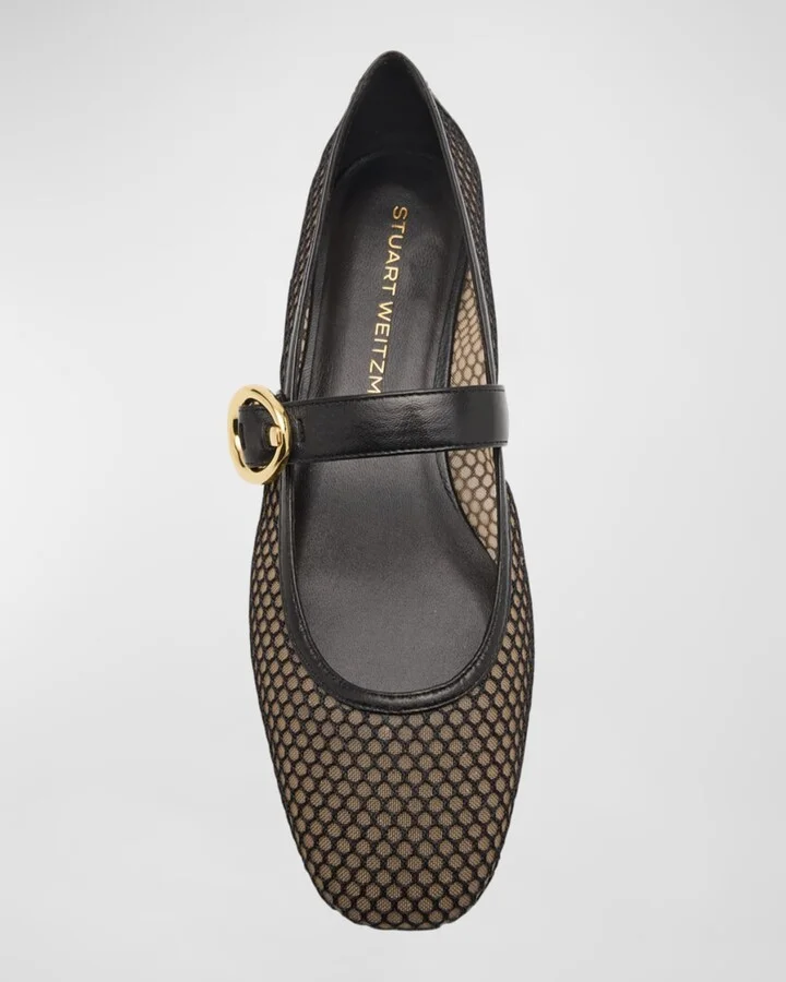 Arabella Mesh Mary Jane Ballerina Flats - Image 3