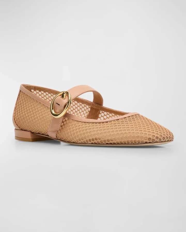 Arabella Mesh Mary Jane Ballerina Flats - Image 6