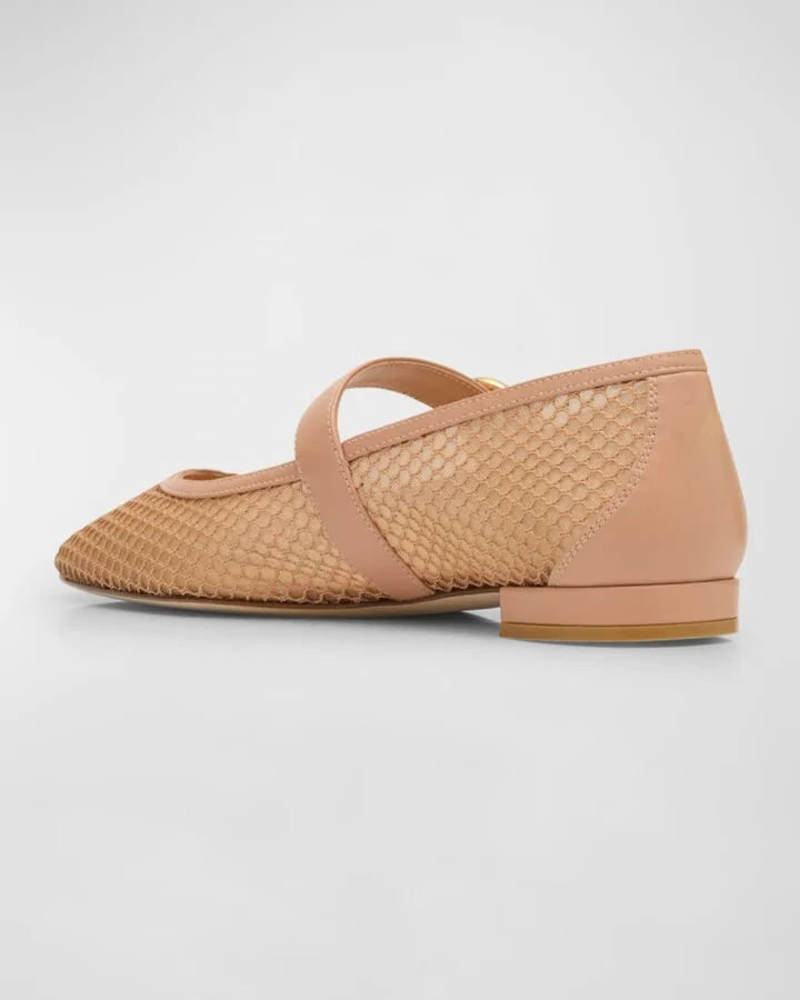 Arabella Mesh Mary Jane Ballerina Flats - Image 9