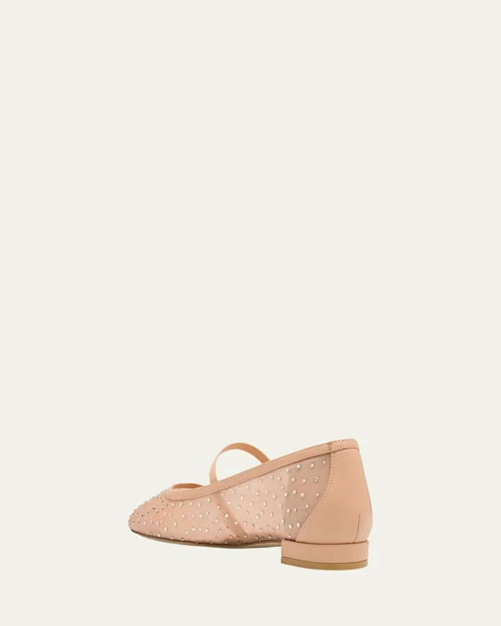 Arabella Mesh Stud Ballerina Flats - Image 3