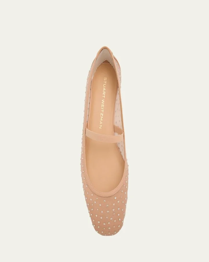 Arabella Mesh Stud Ballerina Flats - Image 4