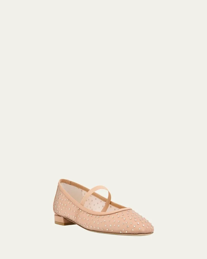 Arabella Mesh Stud Ballerina Flats - Image 5