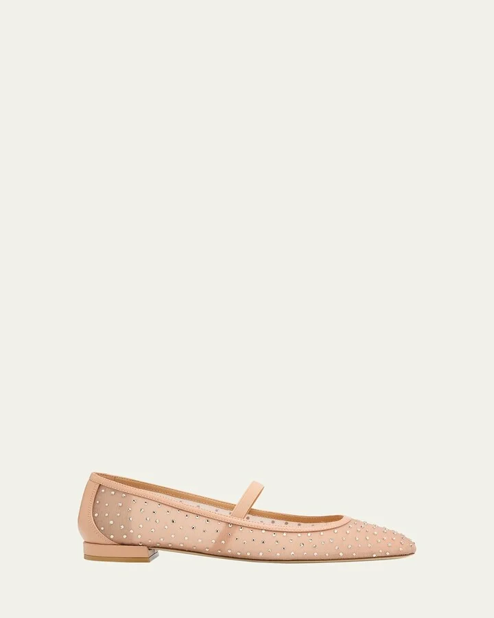 Arabella Mesh Stud Ballerina Flats