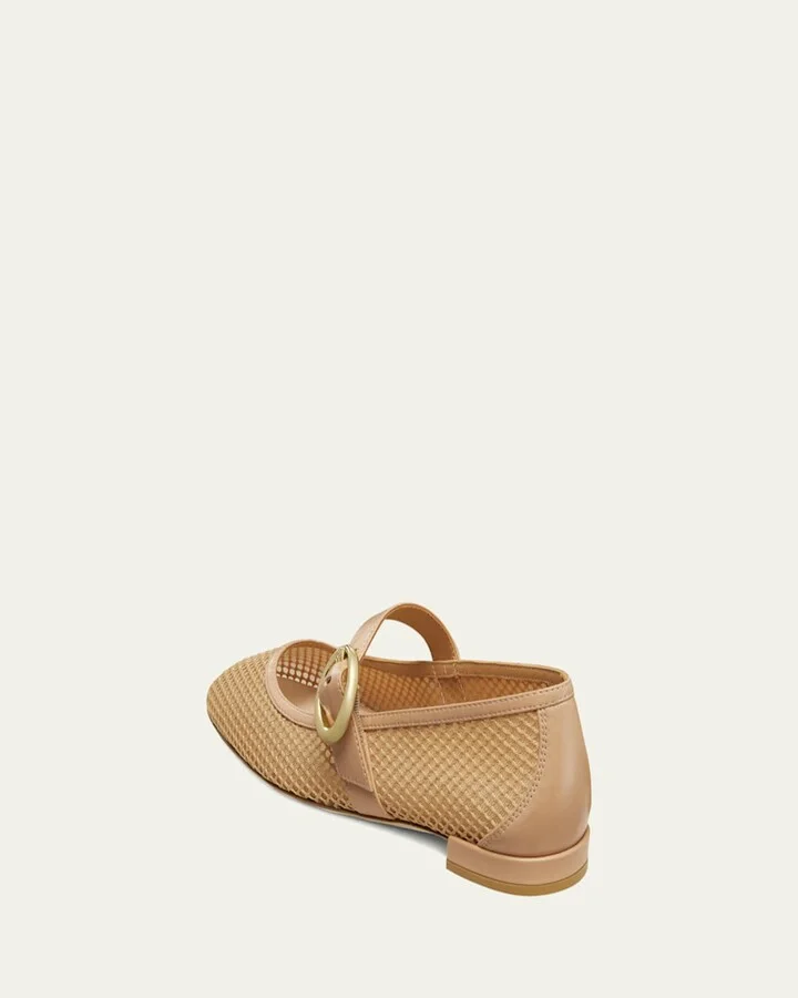Arabella Net Mary Jane Ballerina Flats - Image 2