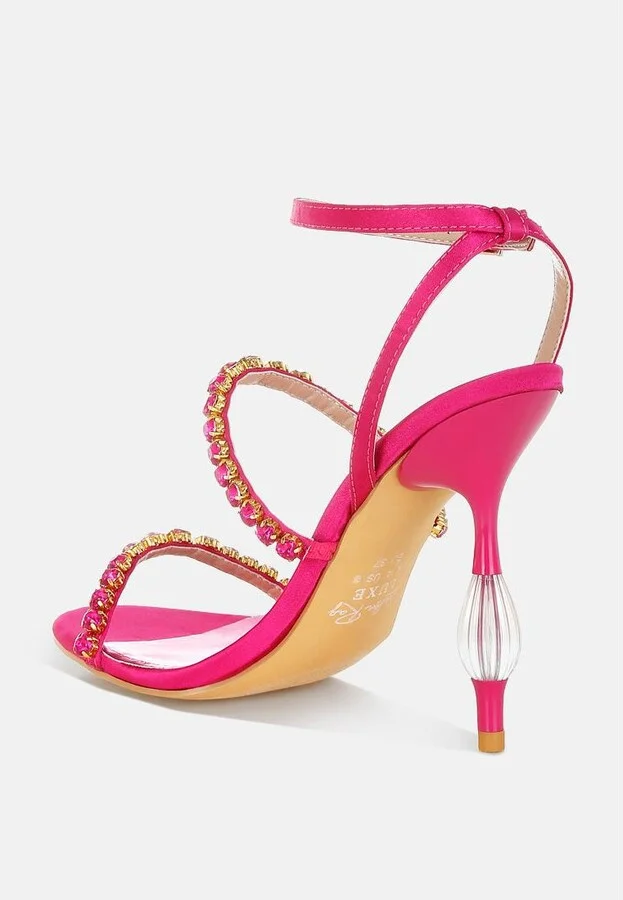 Aragon Diamante Embellished Fantasy Heel Sandals - Image 8